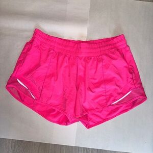 LULULEMON HOTTY HOT SHORTS -  SIZE 10 - COLOR: SONIC PINK